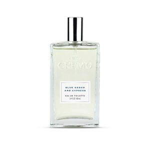 Cremo Blue Cedar & Cypress Cologne Spray, A Woodsy Scent with Notes of Lemon Peel, Cypress and Cedar, 3.4 Oz