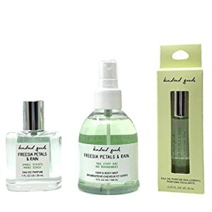 Kindred Goods Freesia Petals & Rain Perfume, Hair and Body Mist Spray, Rollerball Bundle