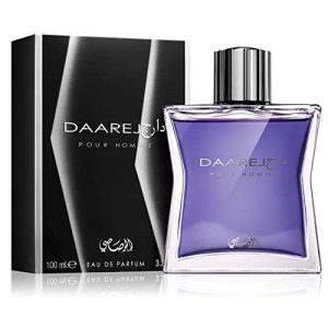 Daarej for Men EDP - Eau De Parfum 100ML (3.4 oz) | Oriental Fragrance for every Occasion | Enchanting Patchouli, Sandalwood with Subtle Essence of Vanilla and Rose | Elegant bottle | by RASASI Perfumes