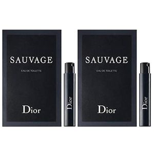 Dior Sauvage Sample-Vials For Men, 0.03 oz EDT -LOT OF 2- -Name Brand Sample-Vials Included-